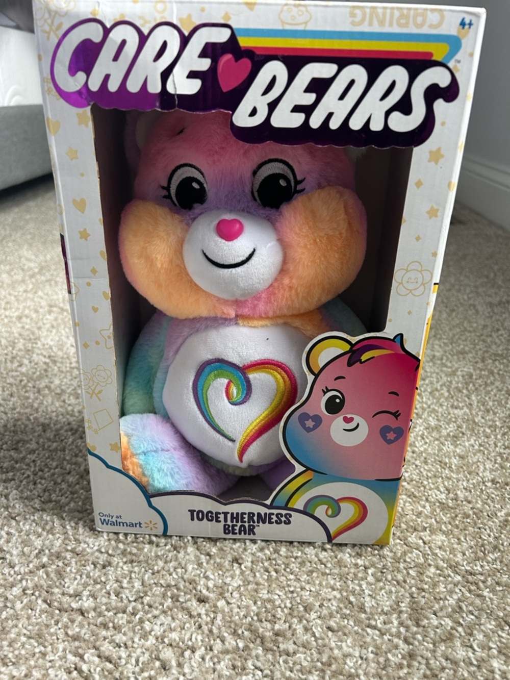 Care Bears Rainbow Togetherness Bear Plush - Pink, Orange, Purple, Blue, Green